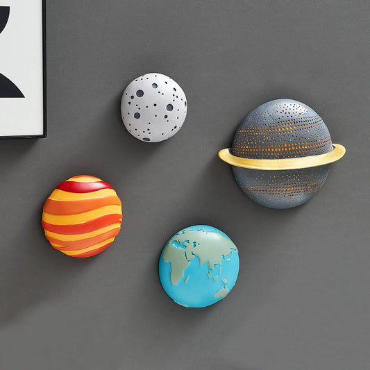 3D Planet Wall Decor Set (4-Piece)